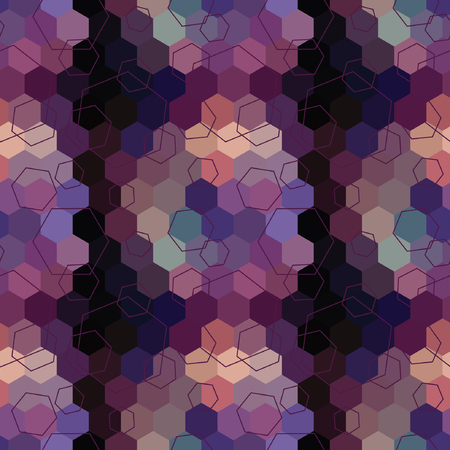Geometric vector hexagon abstract background. seamless patternのイラスト素材