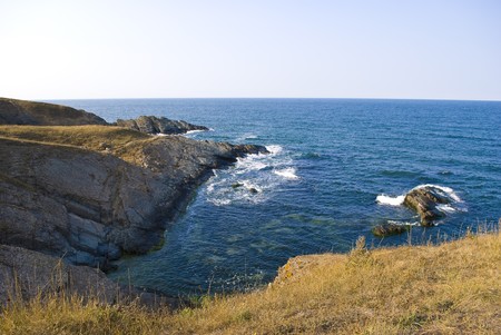 sea shore on Sinemorets Bulgariaの写真素材
