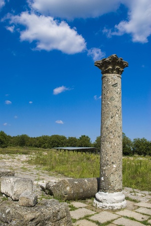 Ancient ruins Veliki Preslav Bulgarian landmarkの写真素材