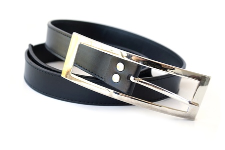 black belt isolated on white backgroundの写真素材