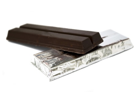 brown chocolate isolated on white background