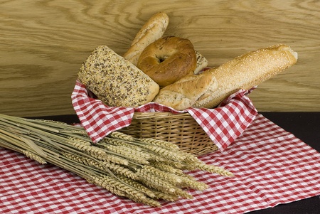 variety of different freshly baked bread in baskets