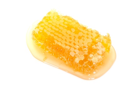 healthy organic honeycomb isolated on white backgroundの写真素材