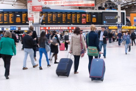 Busy hours at Victoria Station, London 
Victoria Station, London, UK, Photo taken 17/05/2012のeditorial素材