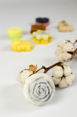 luxury handmade organic soap bars scented varietyの写真素材