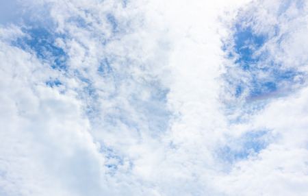 clear blue sky with white clouds on good weather.blue sky on sunlight background.skyscape.cloudscape.beautiful vast blue sky and fluffy clouds with some space.の写真素材