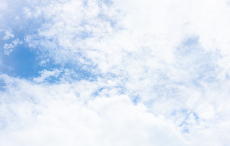 clear blue sky with white clouds on good weather.blue sky on sunlight background.skyscape.cloudscape.beautiful vast blue sky and fluffy clouds with some space.の写真素材