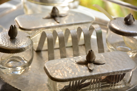 antique serving dishesの写真素材