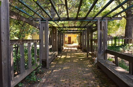 wooden arborの写真素材