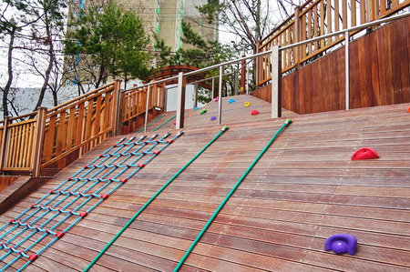 Public playground in university district of Seoul, South Koreaのeditorial素材