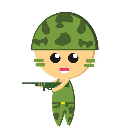 soldier gunのイラスト素材