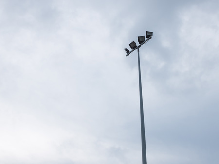 Light pole with blue skyの写真素材