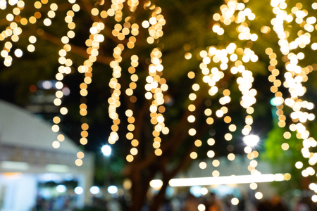 Bokeh light in the night background with spaceの写真素材