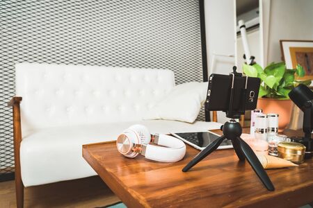Online live streaming gadgets.の写真素材