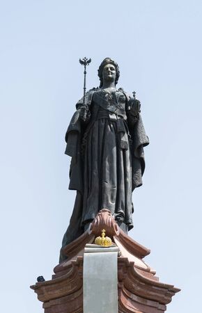Catherine the second (the great). Queen of Russia statue with copy space.の写真素材
