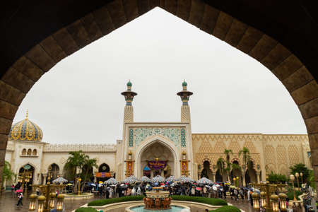 TOKYO, JAPAN - 25 NOVEMBER, 2019 : Tokyo Disneysea the magic lamp theater in Aladdin cartoon section.のeditorial素材
