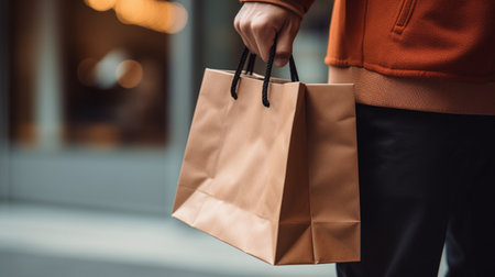 Shopaholic concepts! Woman carrying shopping bags on the sale event. A female lifestyle. Colorful photo.の素材