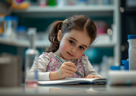 Children students learning in the classroom, Robotic and technology, STEM concepts.の素材