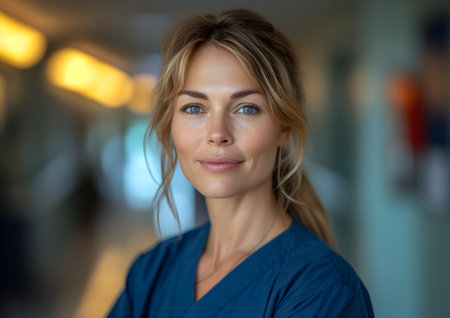 Nurse and Doctor concepts. Medical healthcare person portrait at hospital.の素材