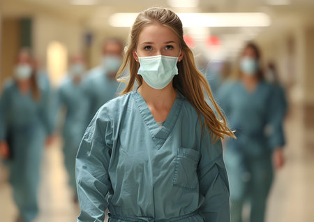 Nurse and Doctor concepts. Medical healthcare person portrait at hospital.の素材