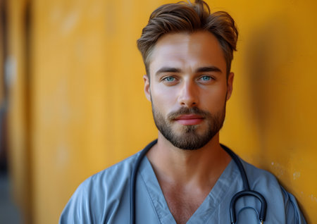 Nurse and Doctor concepts. Medical healthcare person portrait at hospital.の素材