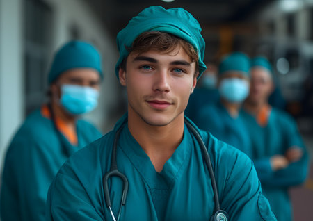 Nurse and Doctor concepts. Medical healthcare person portrait at hospital.の素材