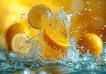 Margarita cocktail, summer refreshment drink for party at the beach. Bartender made juice lime beverage concept.の素材