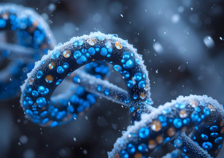 Biology research and biomedical chemistry, biotechnology and future healthcare concepts.の素材