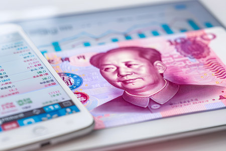 Chinese finance and economy. Concept of China business investment money and banking.の素材