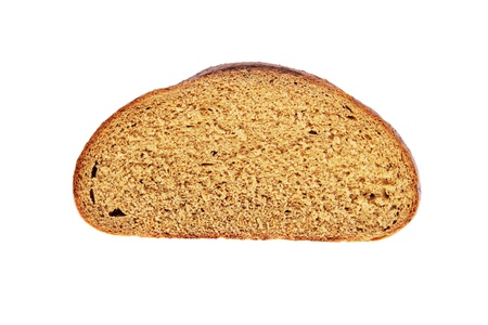 Cut piece of dark breadの写真素材