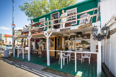 SELIGMAN, AZ - MAY 8, 2014: Rusty Bolt roadside souvenir shop along historic section of Route 66 in Seligman, Arizona.のeditorial素材
