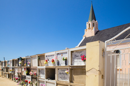 NOORD, ARUBA - MARCH 13, 2017: Cemetery at historic St. Ann's Roman Catholic Church in Aruba.のeditorial素材