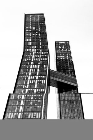 New York City, New York - February  19, 2019:  Landmark American Copper buildings in Manhattan.