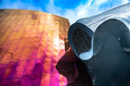 Museum of Pop Culture in Seattle Washingtonのeditorial素材