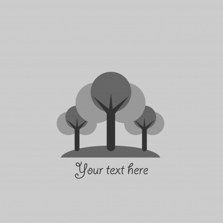 Simple card with three treesのイラスト素材