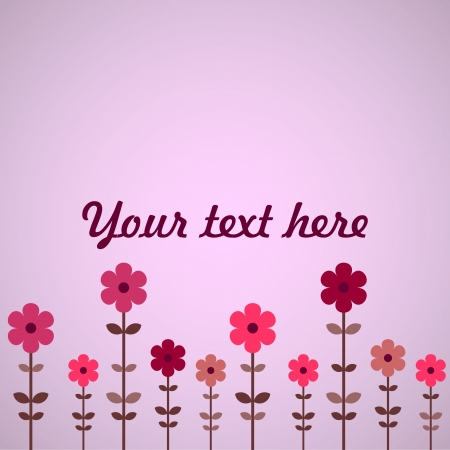 Beautiful greeting card with flowersのイラスト素材
