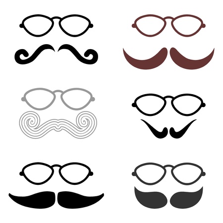 Set of various mustachesのイラスト素材