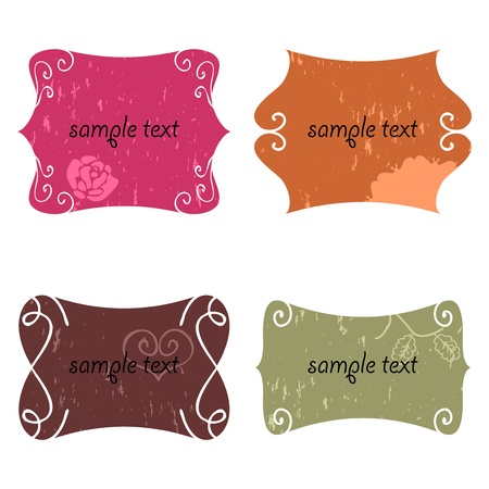 Set of beautiful vintage framesのイラスト素材