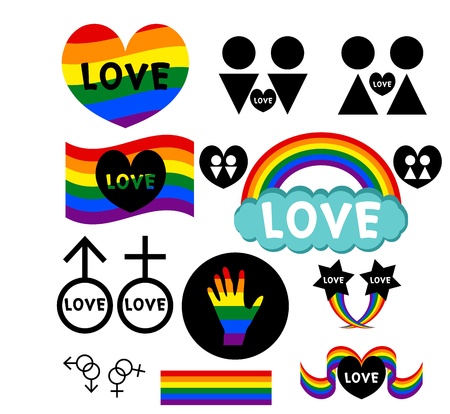 LGBT icons setのイラスト素材