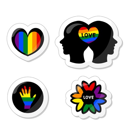 Set of LGBT stickersのイラスト素材