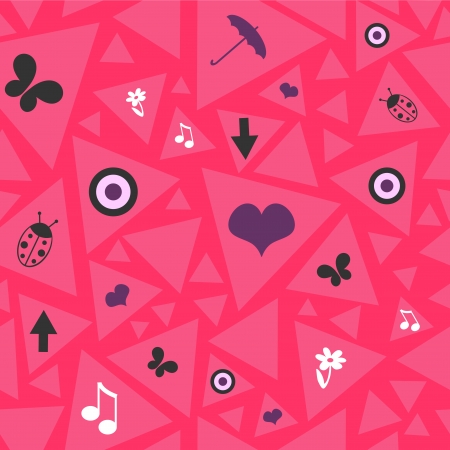 Pink abstract seamless patternのイラスト素材