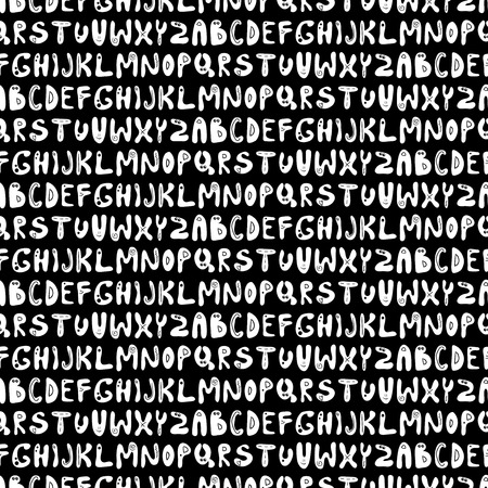 Seamless pattern with stylized alphabetのイラスト素材