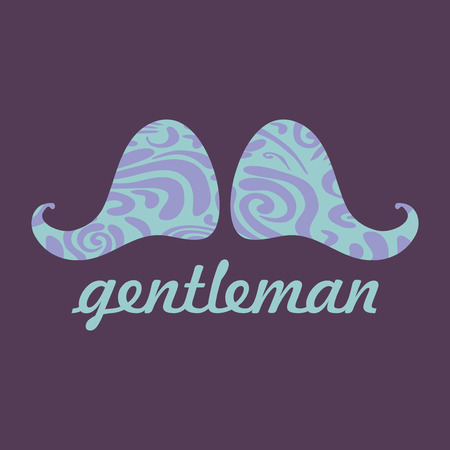 Gentleman  card with mustache male fashionのイラスト素材