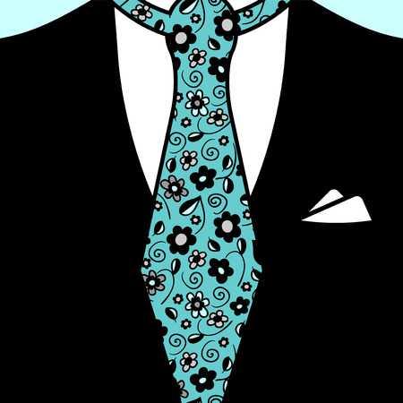 Gentleman tie pattern seamless textureのイラスト素材