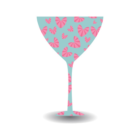 Illustration of a cocktail in a wineglassのイラスト素材
