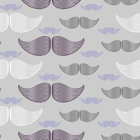 Hipster style seamless pattern with mustacheのイラスト素材