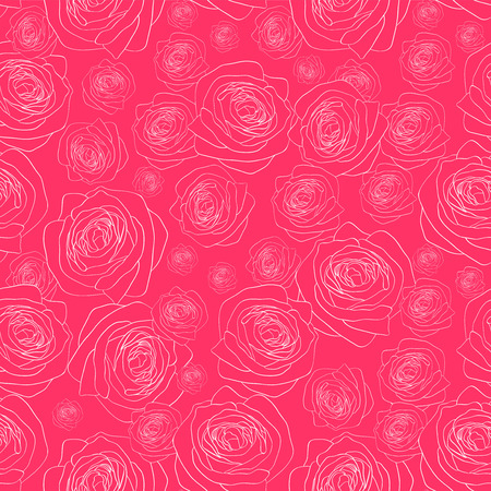 Seamless pattern with beautiful rosesのイラスト素材