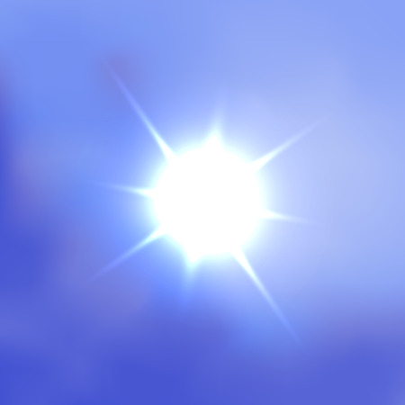 Sun on abstract blurred vector backgroundのイラスト素材