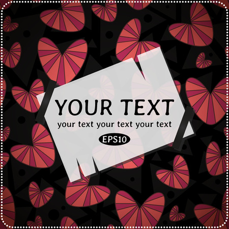 Card with cute hearts patternのイラスト素材