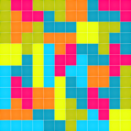 Seamless pattern with colorful blocks puzzle. のイラスト素材